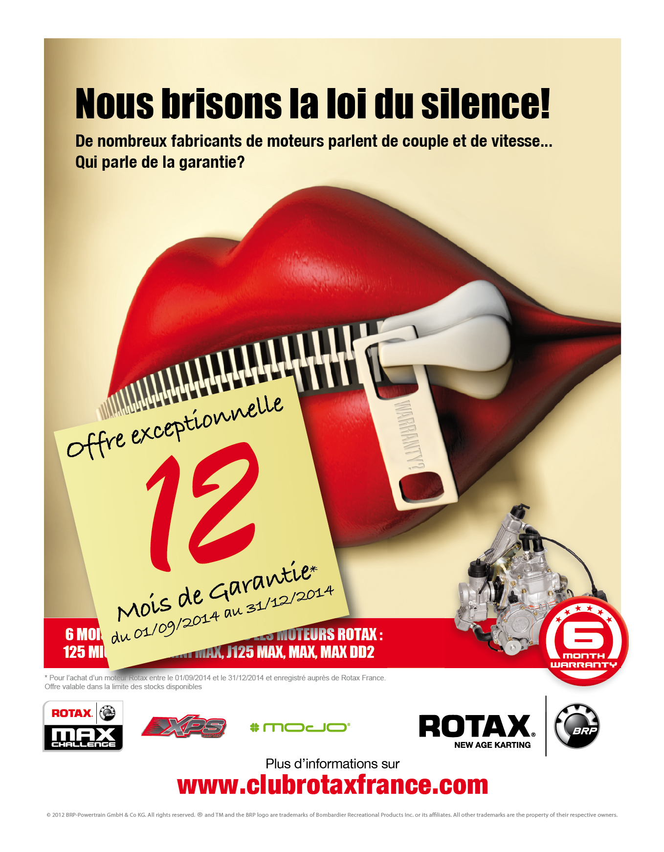 ROTAX : Extension de garantie à 12 mois